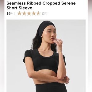 Alo Yoga Seamless Ribbed Cropped Serene
Short Sleeve